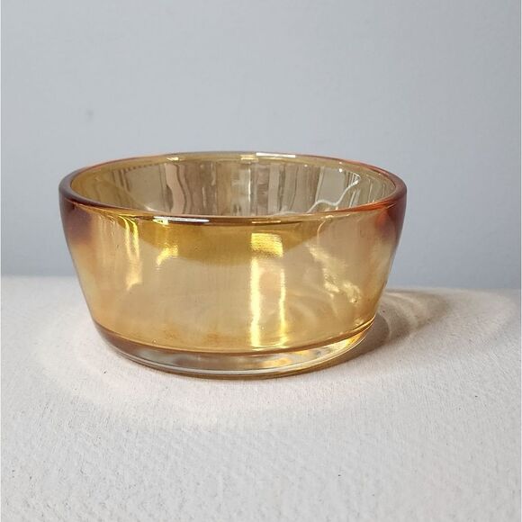 Vintage 4” Iridescent Orange Carnival Glass Custard/Dessert Bowl - Picture 1 of 5